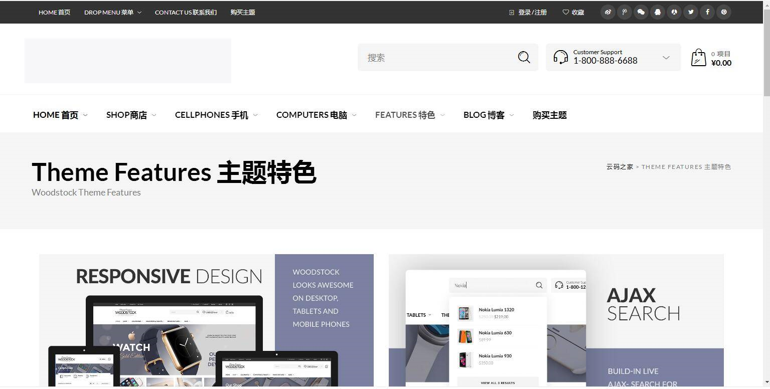 C255 wordpress主题|购物商城主题源码电子商务外贸网站汉化版|精品资源|果果网
