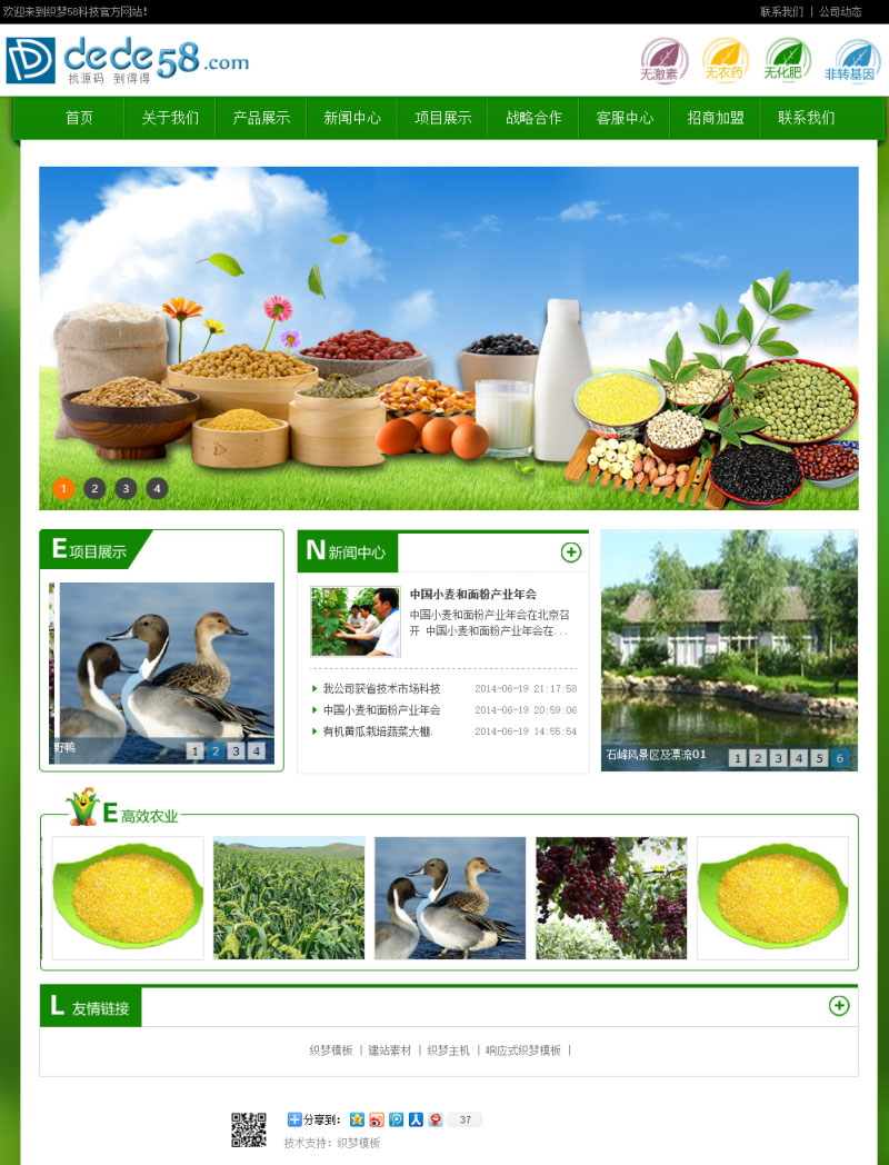 织梦dedecms绿色农业生态产品企业网站模板|精品资源|果果网|百度云盘下载