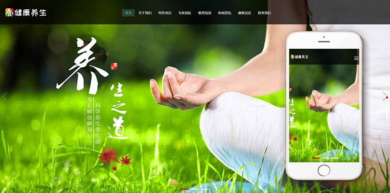 织梦dedecms响应式健康养生企业网站模板(自适应手机移动端)|精品资源|果果网