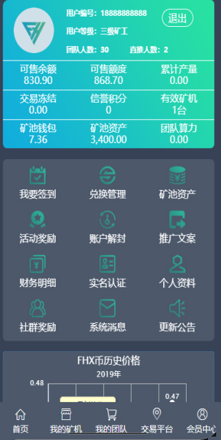 菲华国际CBT云矿机区块系统带最新灰色UI版与MT释放+云矿机+OTC网站源码|精品资源|果果网