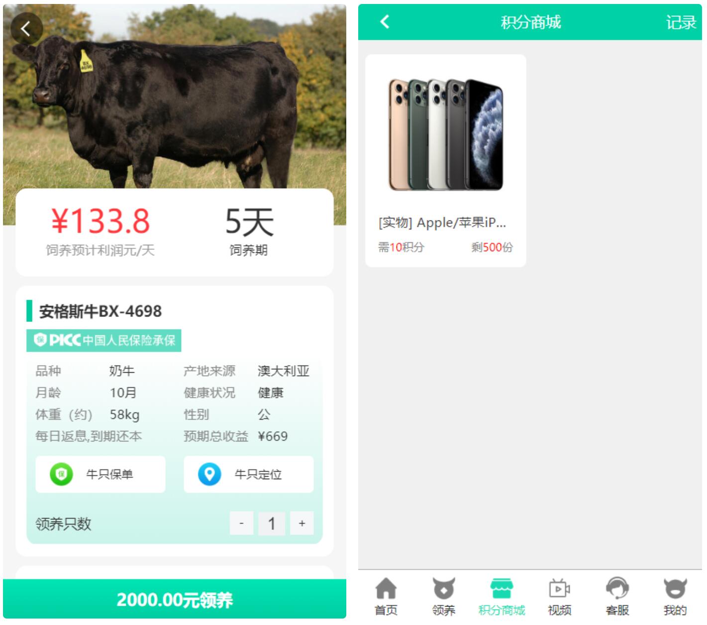 【牧场养牛】带积分商城+抽奖+会员特权 区块源码|精品资源|果果网
