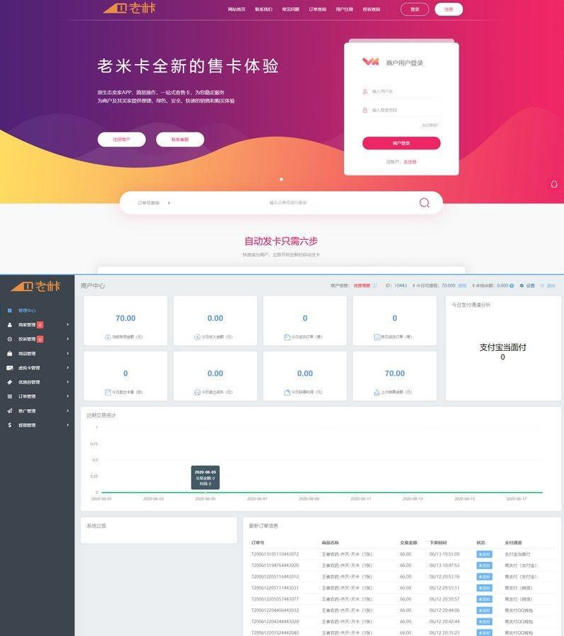 【2次开发版】全网首发老米卡二开API代销系统开源+知宇发系统内核|精品资源|果果网