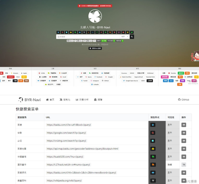 好看有个性的轻量级可配置网站导航源码|精品资源|果果网
