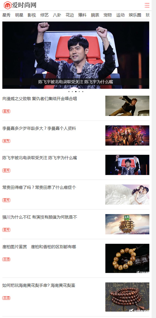 娱乐新闻资讯类网站源码 时尚新闻资讯类网站织梦模板 (带手机版数据同步)|精品资源|果果网