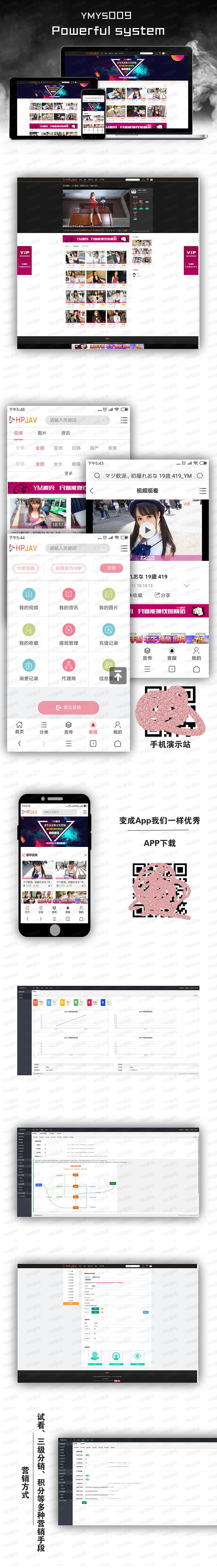 YMYS009强大专业的x站 在线视频网站系统源码|精品资源|果果网