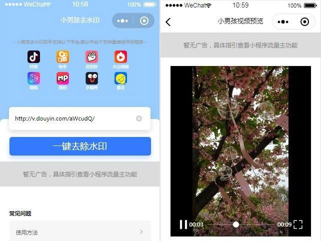 抖音去水印小程序源码 独立版 无后台|精品资源|果果网