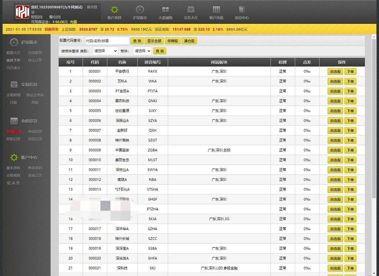 A1065 【T+0】PHP股票证券线上配资融资融券模拟交易、模拟盘平台系统源码|精品资源|果果网