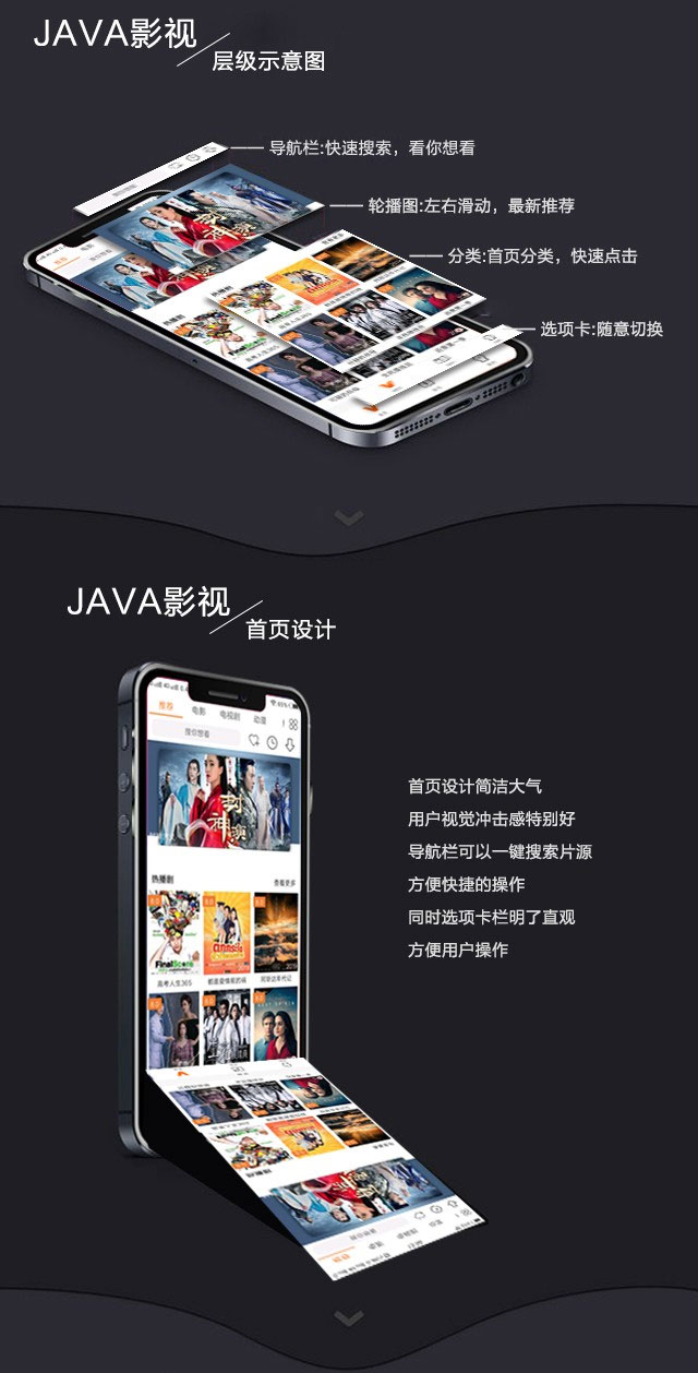 2019新UI新版JAVA原生双端影视APP投屏影视APP源码-ss|精品资源|果果网