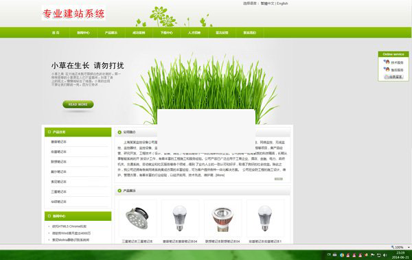 网展中英企业网站系统 绿色风格 v11.0|精品资源|果果网