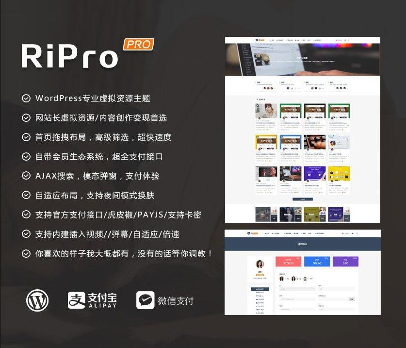 WordPress主题RiPro v8.6 无限制版|精品资源|果果网