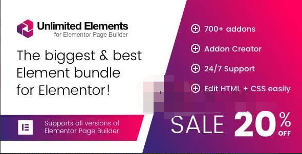 Unlimited Elements for Elementor Pro 1.5.83汉化中文版|Elementor高级扩展元素包WordPress插件|精品资源|果果网