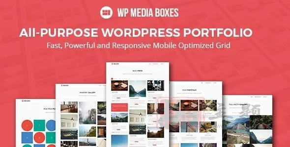 WP Media Boxes Portfolio 1.4.8专业破解版|自定义组合设计网格WordPress插件|精品资源|果果网