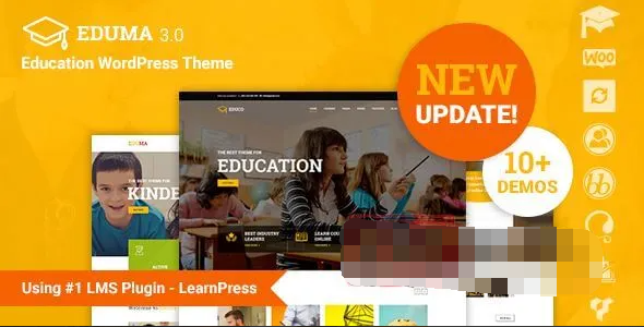 Eduma 5.3.3汉化中文专业版|在线教育培训学校LMS响应式WordPress主题模板|精品资源|果果网|百度云盘下载