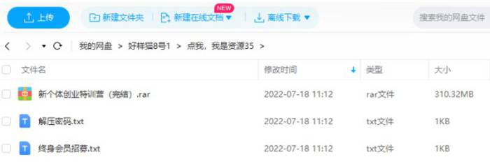 《新个体创业特训营》视频课程合集[MP4/310.32MB]百度云网盘下载|精品资源|果果网
